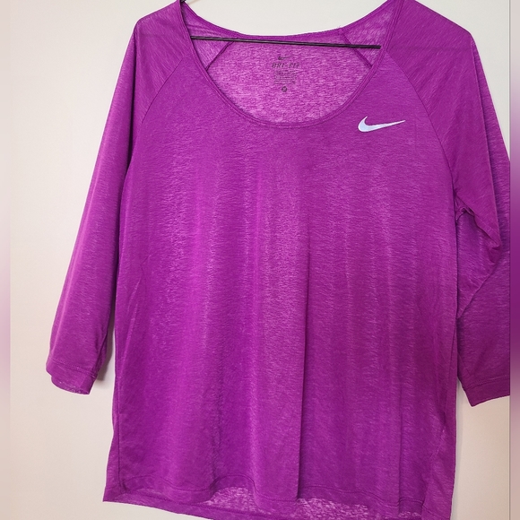Nike - Purple Translucent Running Shirt - Size M - Picture 4 of 10